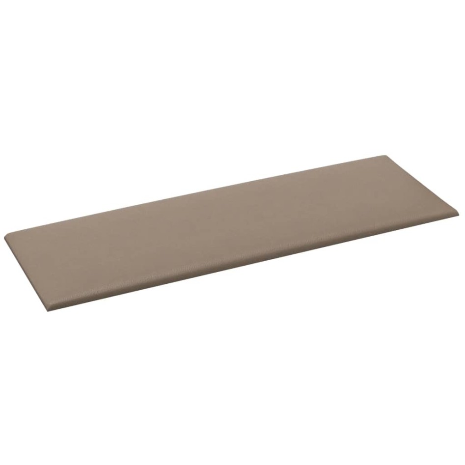 Paneles pared 12 uds cuero sintético capuchino 90x30 cm 3,24