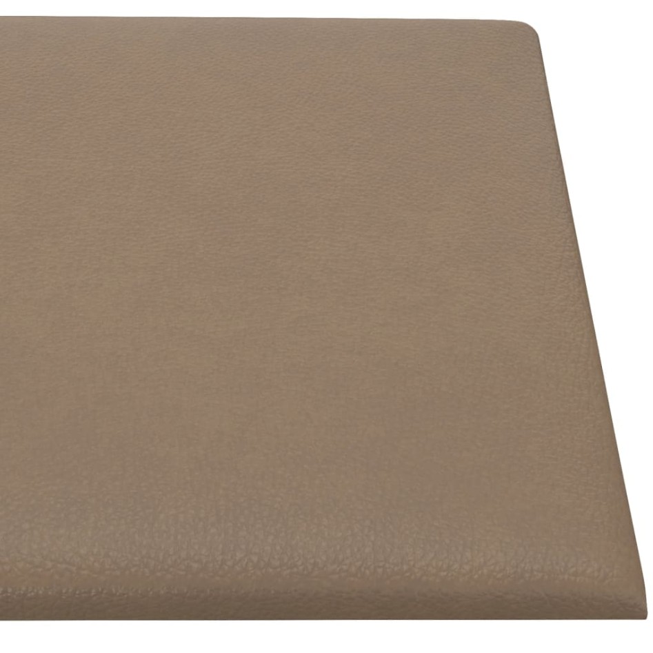 Paneles pared 12 uds cuero sintético capuchino 90x30 cm 3,24