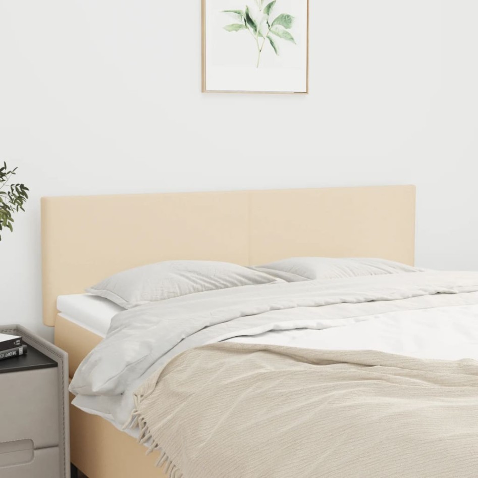 Cabeceros 2 unidades tela color crema 72x5x78/88