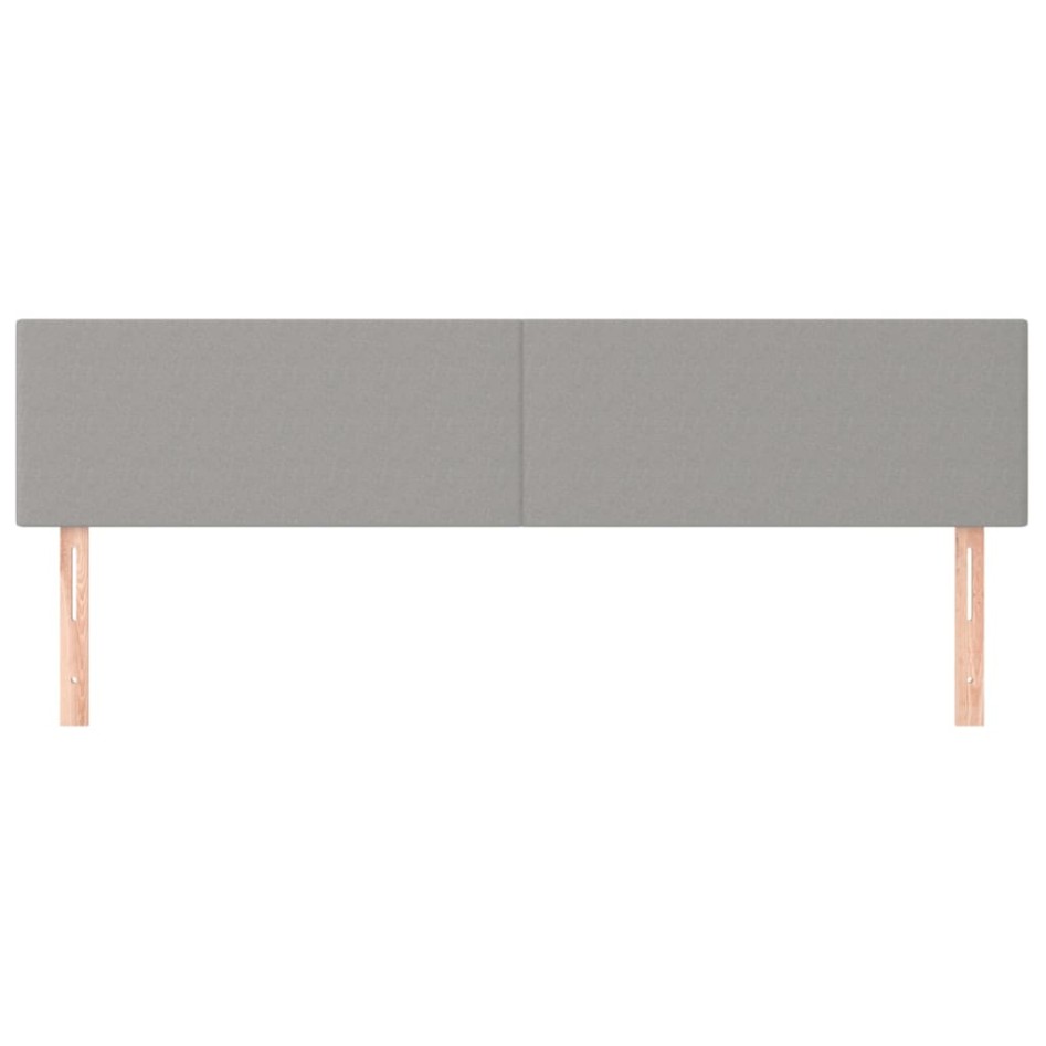 Cabeceros 2 unidades de tela gris claro 80x5x78/88