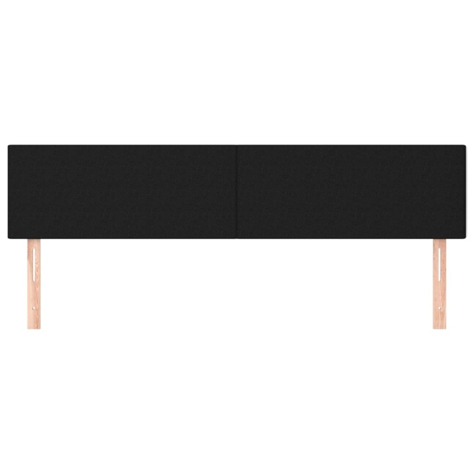 Cabeceros 2 unidades de tela negro 100x5x78/88