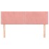 Cabeceros 2 unidades terciopelo rosa 72x5x78/88