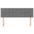 Cabeceros 2 unidades tela gris oscuro 72x5x78/88