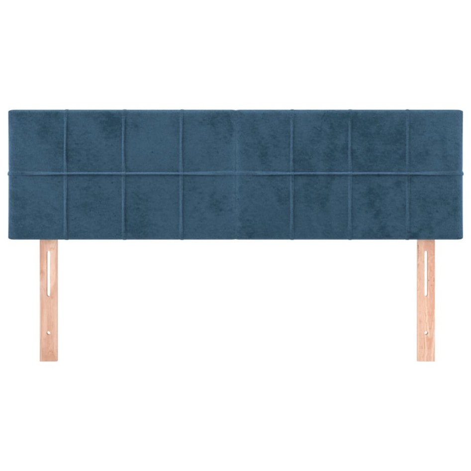 Cabeceros 2 unidades terciopelo azul oscuro 72x5x78/88