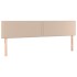 Cabeceros 2 unidades cuero sintético capuchino 100x5x78/88
