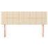 Cabeceros 2 unidades tela color crema 72x5x78/88
