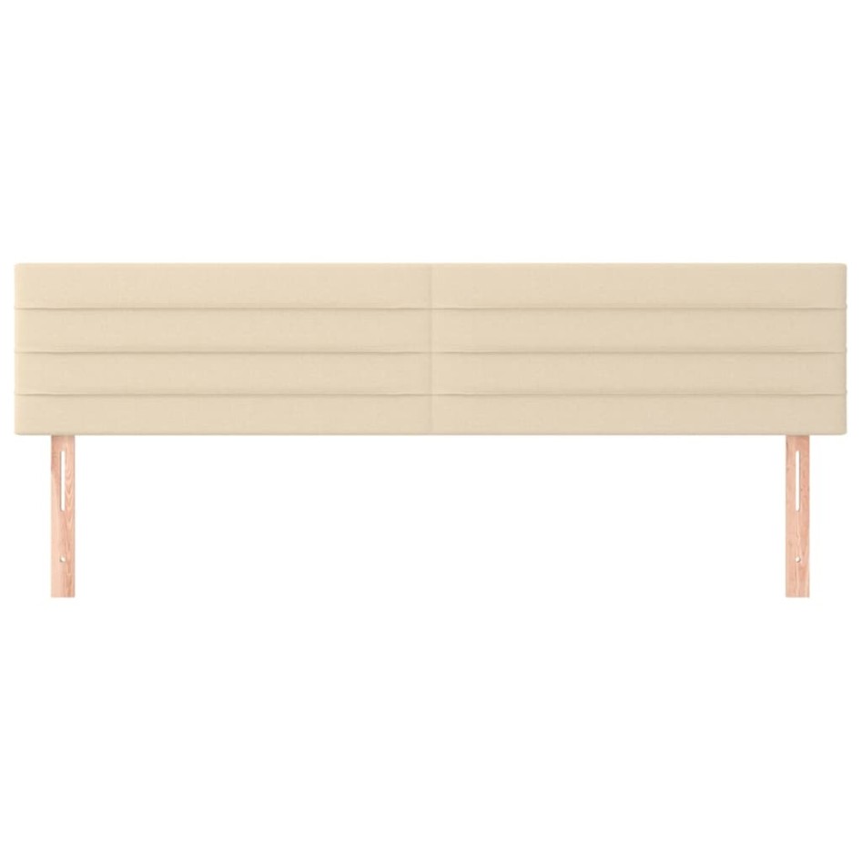 Cabeceros 2 unidades de tela color crema 80x5x78/88