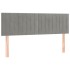 Cabeceros 2 unidades terciopelo gris claro 72x5x78/88