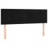 Cabeceros 2 unidades terciopelo negro 72x5x78/88