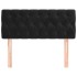 Cabecero de terciopelo negro 90x7x78/88