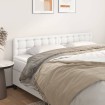Cabeceros 2 unidades de cuero sintético blanco 80x5x78/88 cm
