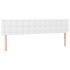 Cabeceros 2 unidades de cuero sintético blanco 80x5x78/88