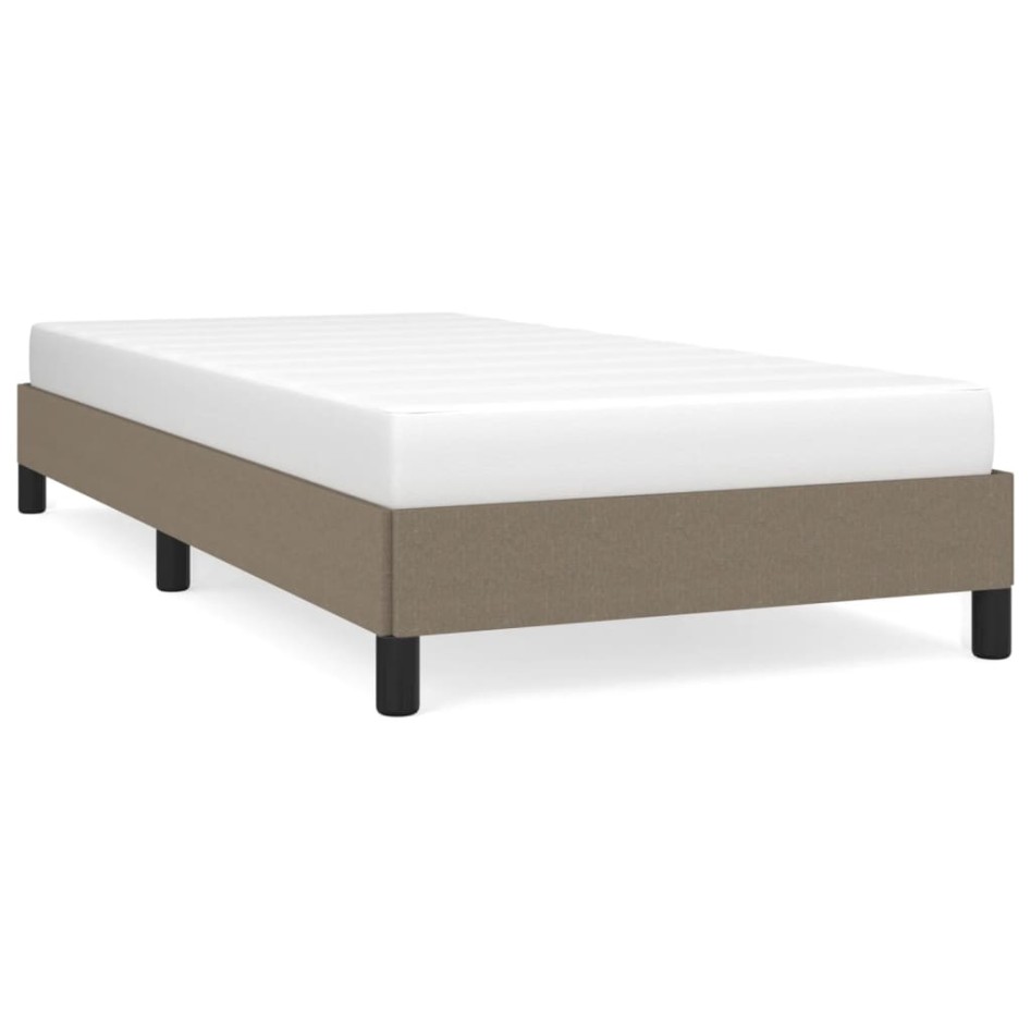 Estructura de cama sin colchón tela taupe 90x200
