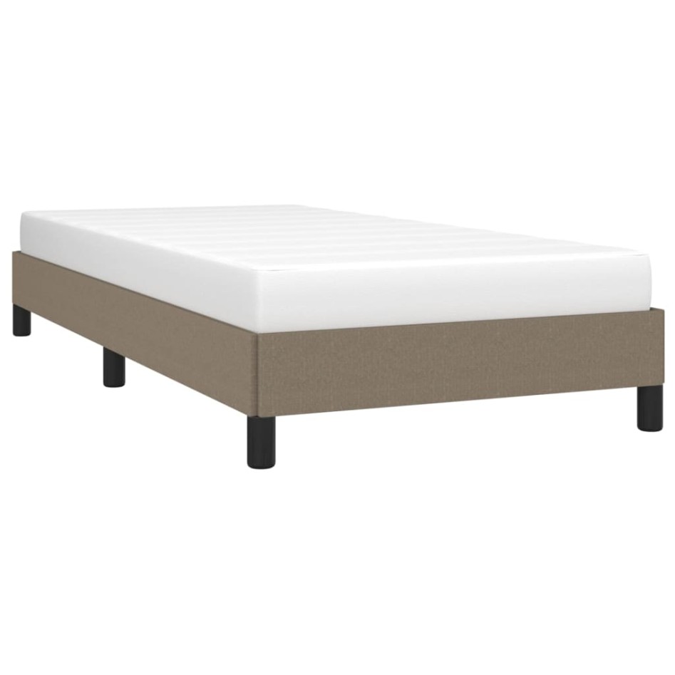 Estructura de cama sin colchón tela taupe 90x200