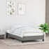 Estructura de cama sin colchón tela gris oscuro 80x200
