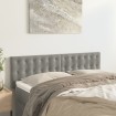 Cabeceros 2 unidades terciopelo gris claro 72x5x78/88 cm