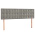 Cabeceros 2 unidades terciopelo gris claro 72x5x78/88
