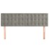 Cabeceros 2 unidades terciopelo gris claro 72x5x78/88