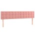 Cabeceros 2 unidades de terciopelo rosa 100x5x78/88
