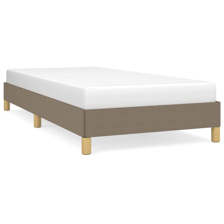 Estructura de cama sin colchón tela gris taupe 80x200