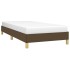 Estructura de cama sin colchón tela marrón oscuro 90x190