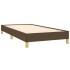Estructura de cama sin colchón tela marrón oscuro 90x190