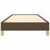 Estructura de cama sin colchón tela marrón oscuro 90x190
