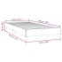 Estructura de cama sin colchón tela marrón oscuro 90x190