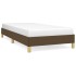 Estructura de cama sin colchón tela marrón oscuro 100x200