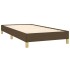 Estructura de cama sin colchón tela marrón oscuro 100x200