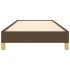 Estructura de cama sin colchón tela marrón oscuro 100x200