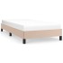 Estructura cama sin colchón cuero sintético capuchino 90x200