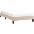 Estructura cama sin colchón cuero sintético capuchino 90x200
