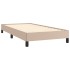 Estructura cama sin colchón cuero sintético capuchino 90x200