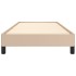 Estructura cama sin colchón cuero sintético capuchino 90x200