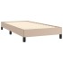 Estructura cama sin colchón cuero sintético capuchino 90x190