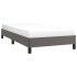 Estructura de cama sin colchón cuero sintético gris 80x200