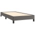 Estructura de cama sin colchón cuero sintético gris 80x200
