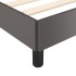 Estructura de cama sin colchón cuero sintético gris 80x200