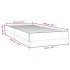 Estructura de cama sin colchón cuero sintético gris 80x200