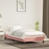 Estructura de cama sin colchón terciopelo rosa 100x200