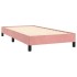 Estructura de cama sin colchón terciopelo rosa 100x200