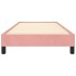 Estructura de cama sin colchón terciopelo rosa 100x200