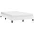 Estructura de cama sin colchón cuero sintético blanco