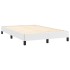 Estructura de cama sin colchón cuero sintético blanco