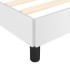 Estructura de cama sin colchón cuero sintético blanco