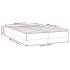 Estructura de cama sin colchón cuero sintético blanco