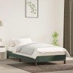 Estructura cama sin colchón terciopelo verde oscuro 100x200 cm