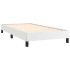 Estructura de cama sin colchón cuero sintético blanco