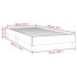 Estructura de cama sin colchón cuero sintético blanco